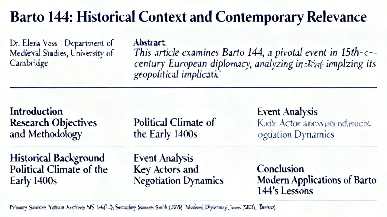 Understanding the Significance of Barto 144
