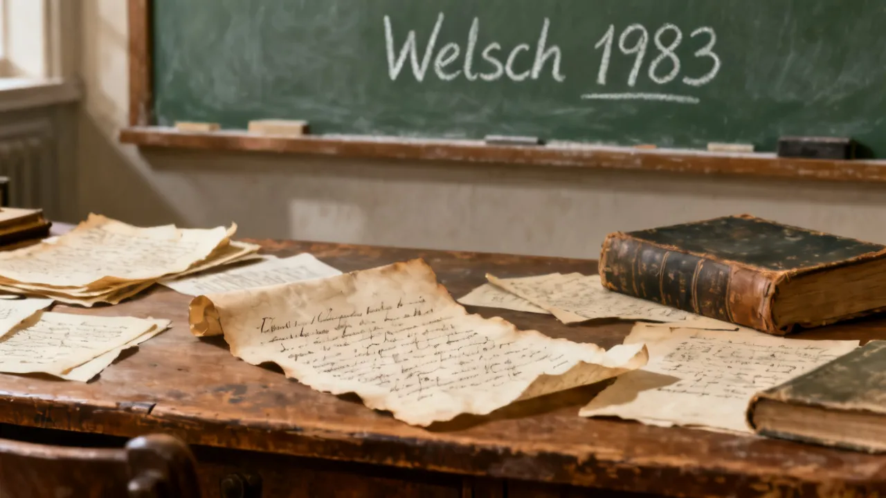Understanding Welsch 1983 and Its Scholarly Context